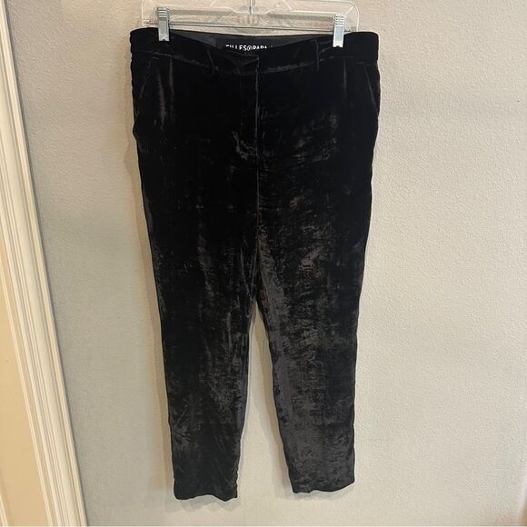Filles a Papa | M | velvet Black Skinny Pants with Tapered Ankle - Picture 8 of 16
